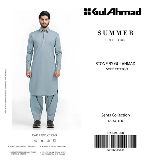 Gul Ahmed Menβs Soft Cotton Suit β Summer Collection 2025 Gul Ahmed menβs soft cotton gents suit in Summer 2025 collection
