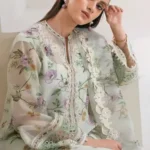 Baroque MD 1379 new colour restock β cotton net printed shirt, organza dupatta with embroidered border, malai trouser