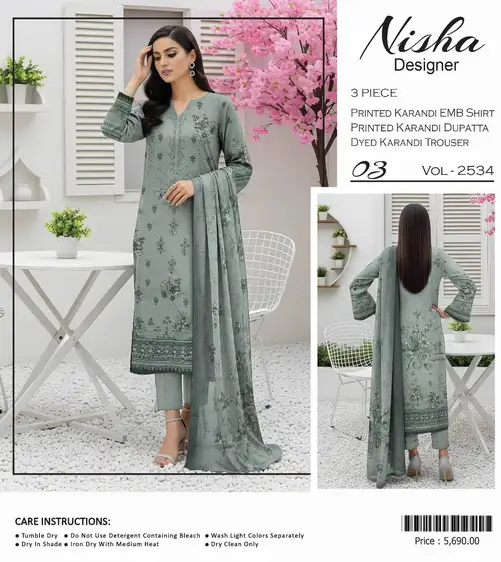 NISHA Designer Karandi 3Pc Winter Collection 2025 – Printed Shirt, Dupatta & Trouser NISHA Designer Karandi Collection 2025 – printed Karandi shirt, dupatta, and trouser – 8 designs – Pakistani unstitched winter suits for women