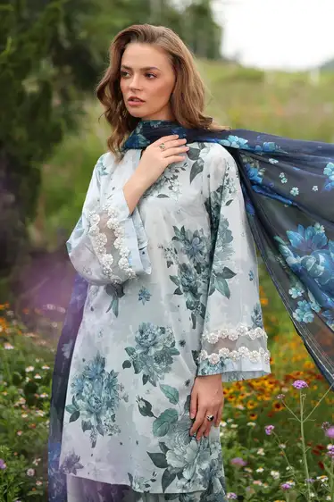 Baroque Most Demanding Edition – Digital Printed Khaddar 3Pc Unstitched Suit with Embroidery Baroque Most Demanding Edition – digital printed khaddar unstitched 3-piece suit with embroidered patches and shawl – Pakistani women’s luxury winter wear 2025