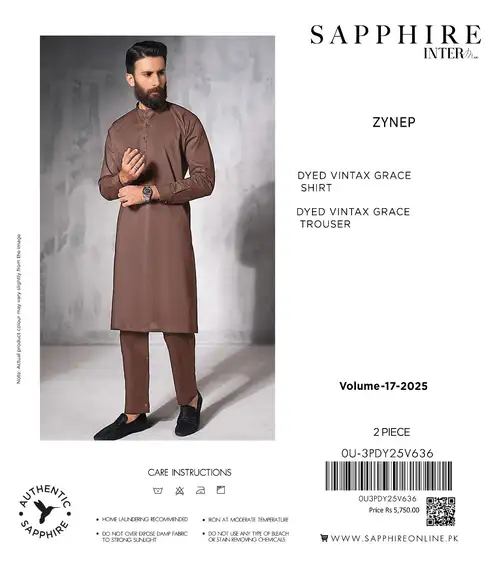 SAPPHIRE Winter Collection β Premium Vintax Grace Gents Fabric 4.5 Meters SAPPHIRE Winter Collection menβs fabric β 4.5 meters dyed Vintax Grace shirt and trouser fabric β wrinkle-resistant premium wear Pakistan