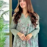 Iznik Premium Edition 3Pc Linen Suit with digital printed shirt, embroidered patches, printed dupatta, and trouser – Pakistani winter designer wear 2025