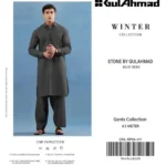 Gul Ahmed menβs Blue Berry unstitched suit β 4 meters shirt and trouser fabric in 10 color variations.