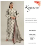 Kayseria digital printed linen unstitched 3-piece suit with pure dupatta – Winter Collection 2025.