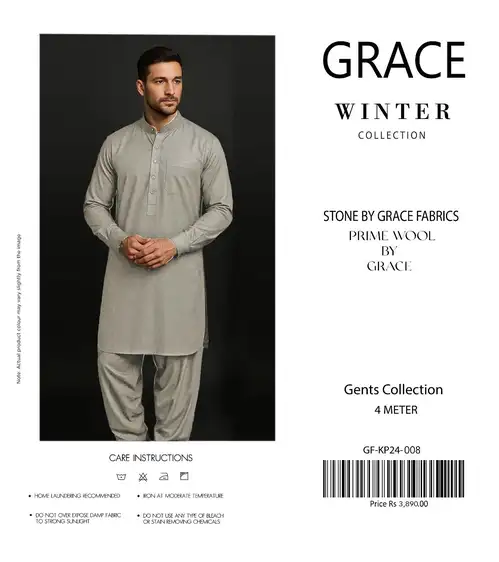 GRACE Prime Wool Unstitched Winter Collection 2025 GRACE Prime Wool unstitched suits, available in 08 colors. Perfect for Pakistani winter wear 2025.