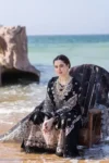 Qalamkar unstitched embroidered Dhanak suit with digital wool shawl dupatta and dyed trouser, from Winter Collection 2025.